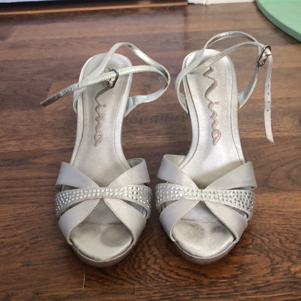 Nina silver heels
